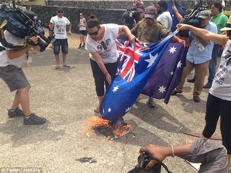 Australian Flag and effigies of Indigenous leaders burnt on the last ...