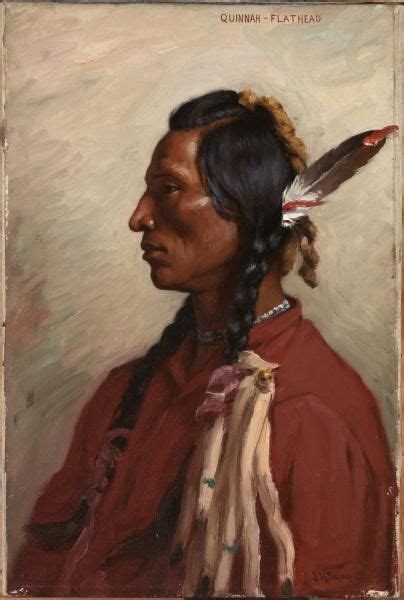 Quinnah Native American Warrior Portrait Joseph