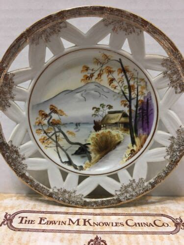 Vintage Ucagco China Plate Hand Painted Scenery Japan Ebay