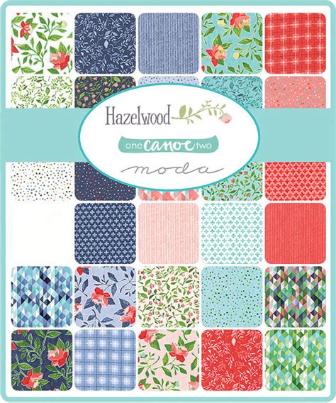 Hazelwood Floral Cotton Fabric By One Canoe Two For Moda Fabric 36010