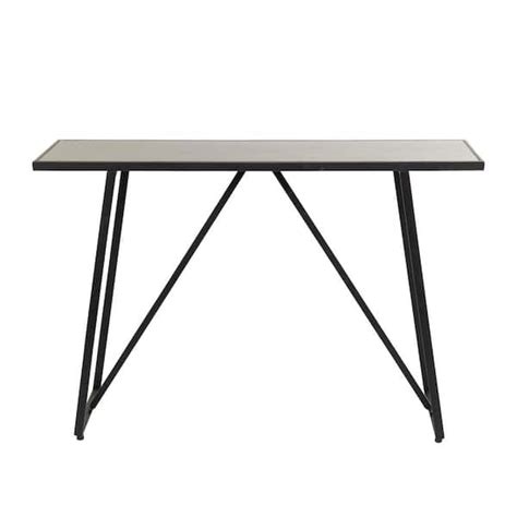 Litton Lane In Black Extra Large Rectangle Metal Console Table With