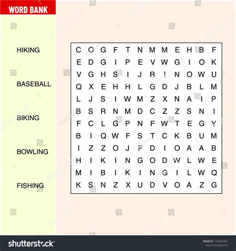 Find Hidden Word Word Crossword Stock Vector (Royalty Free) 1724307841