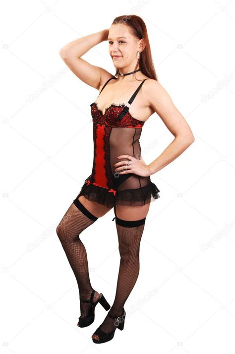 Frau In Dessous Und Strümpfen — Stockfoto © Sucher 3533478