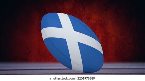 Composition Rugby Ball Decorated Flag Scotland Stock Illustration ...