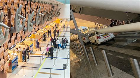 Roof Collapses At Delhi Airport Terminal Amid Heavy Rainfall