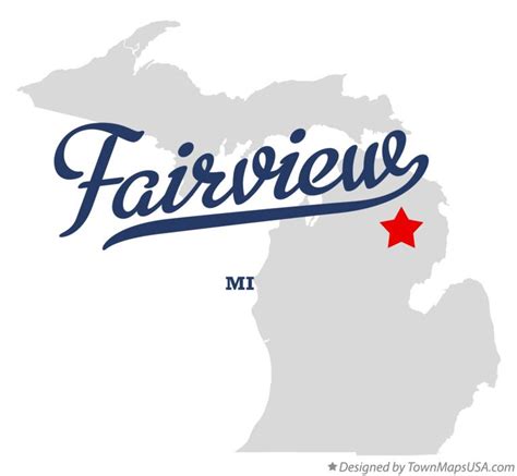 Map of Fairview, MI, Michigan