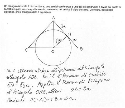 Un Triangolo Isoscele Circoscritto A Una Semicirconferenza