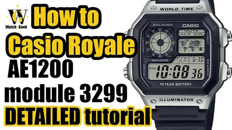 Casio Royale AE1200 3299 Module User Manual Tutorial On How To