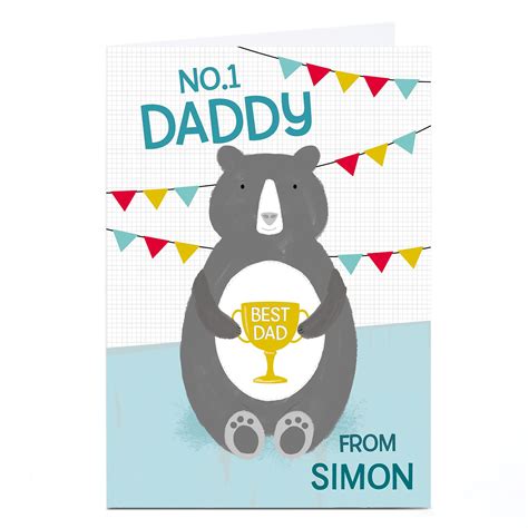 Buy Personalised Fathers Day Card No1 Daddy For Gbp 1 79 Card