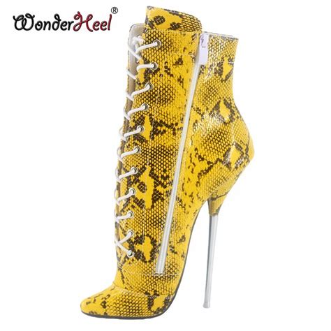 Wonderheel 2020 New 18cm Stiletto Heel Sexy Fetish Ankle Ballet Boots