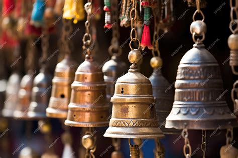 premium photo ceremonial bells   hindu rituals