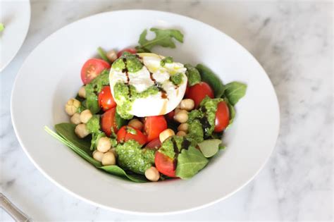 Caprese Chickpea Salad Stripes And Whimsy