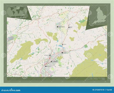 Pendle England Great Britain Osm Labelled Points Of Cities Stock Illustration