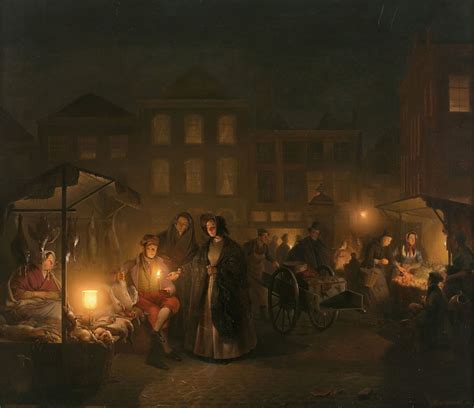 Mercado Nocturno 1840 Petrus Van Schendel