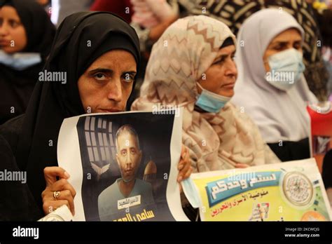 Palestinians Take Part In A Protest In Solidarity With Palestinian Prisoners On Hunger Strike In