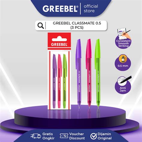 Jual Greebel Ballpen Classmate Black Pcs Set Pen Pulpen