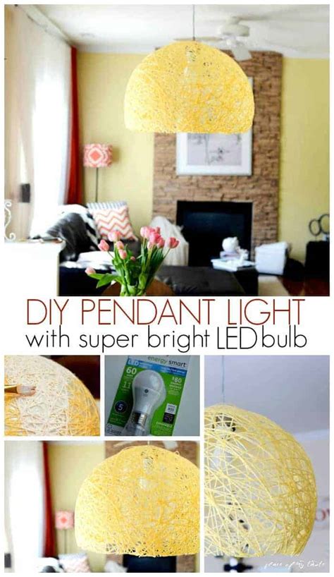 DIY Pendant light with super bright led bulb - Place Of My Taste