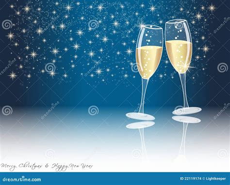 Happy New Year Champagne Glasses Stock Images Image 22119174