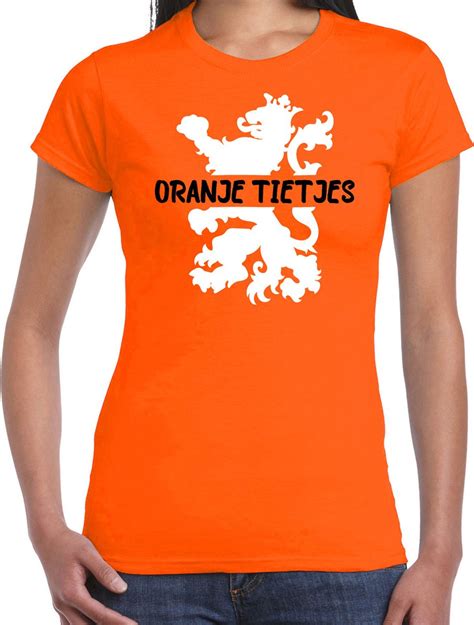 Bellatio Decorations Oranje Koningsdag T Shirt Oranje Tietjes Dames