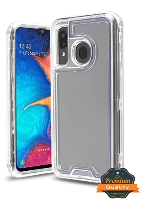 Samsung Galaxy A20 Phone Case Hybrid Full Body Shockproof Frame Bumper Hard Pc And Soft Tpu Rubber