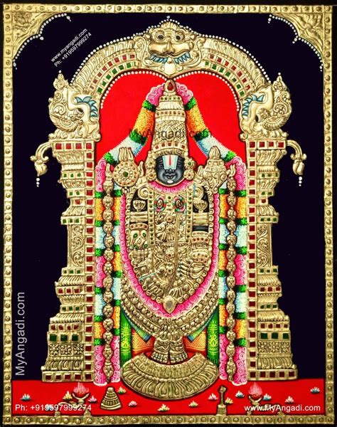 Thirupathi Venkatachalapathi Tanjore Painting Tanjore Painting