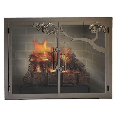 Oak Tree Masonry Fireplace Glass Door Woodland Direct