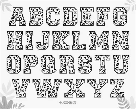 Leopard Font SVG Leopard Alphabet Letters Svg Leopard Print - Etsy in ...