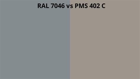 Ral 7046 Vs Pms 402 C Ral Colour Chart Uk