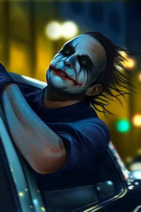 Joker Dark Knight 4k - 640x960 Wallpaper - teahub.io