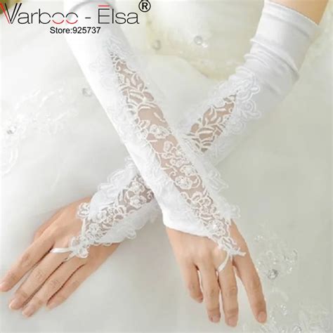 New Opera Length Bride Gloves High Quality Fingerless Wedding Gloves