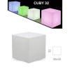 Rectangle lumineux extérieur solaire ou rechargeable CUBY 53 blanc LED