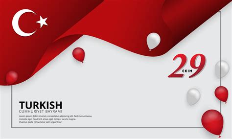 Celebration Turkey republic day background template design vector 11139676 Vector Art at Vecteezy