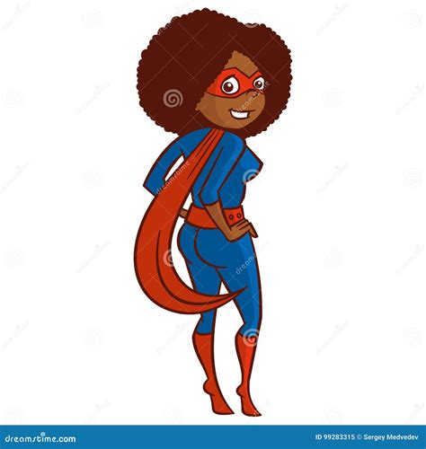 Personnage De Dessin Anim De Femme De Superh Ros Illustration Stock