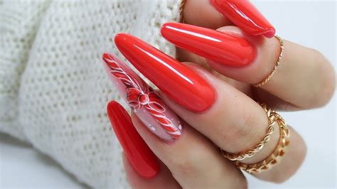 Christmas Red Bow Nails Art Tutorial Ezebra Pl Silcare Cda