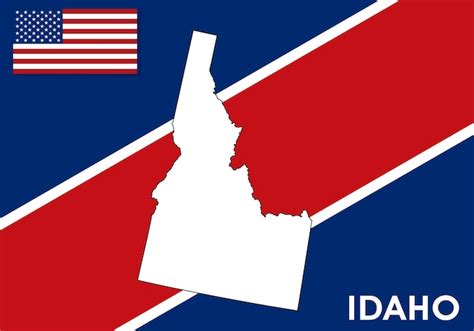 Idaho usa estados unidos de américa mapa vector plantilla color blanco