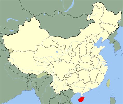 China Hainan Location Map •