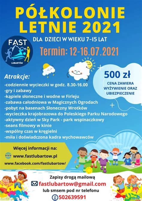 Półkolonie Letnie 2021 FAST Lubartów