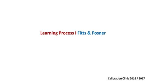 Learning Process I Fitts And Posner Ppt Download