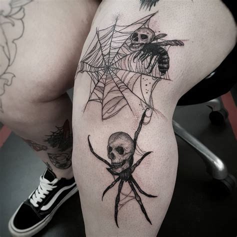 Details Spider Knee Tattoo In Cdgdbentre