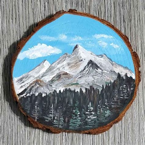 99 Wood Slice Painting Ideas For Beginners Artist Viral Painting