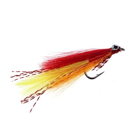 Cheap Bimoo 4pcs 6 Orange And Red Streamer Fly Minnow Bait Fish