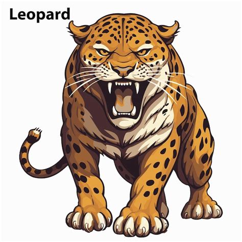 Premium Vector Angry Leopard Mascot Vector Illustration