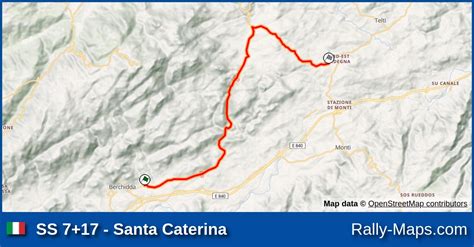 Ss Santa Caterina Stage Map Rally Costa Smeralda Erc