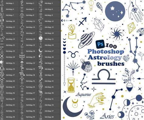 Astrology Photoshop Brushes Stars Zodiac Signs Constellations