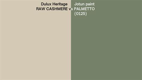 Dulux Heritage Raw Cashmere Vs Jotun Paint Palmetto Side By Side