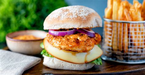 Peri Peri Chicken Burger With Spicy Mayonnaise Krumpli