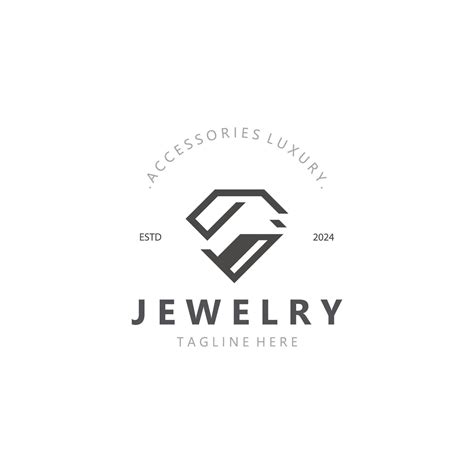 Jewelry Logo Template Design Diamond Shop Accessories Fashion Design Simple Icon 47405335