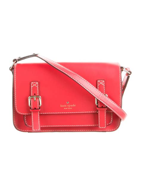 Kate Spade New York Solid Leather Crossbody Bag Red Crossbody Bags Handbags Wka290501 The