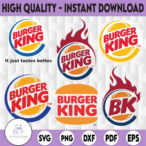 Burger King Logo Bundle Svg Logo Bundle Svg Instant Downlo Inspire