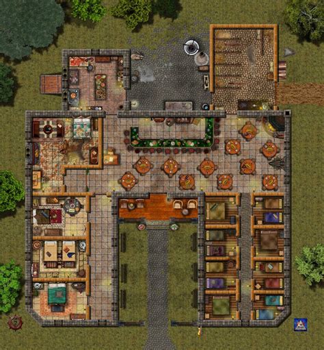 Wentworth Inn By Bogie Dj Tabletop Rpg Maps Dungeon Maps Fantasy